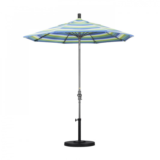 California Umbrella - 7.5' - Patio Umbrella Umbrella - Aluminum Pole - Seville Seaside - Sunbrella - GSCUF758010-5608