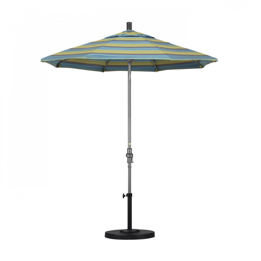 California Umbrella - 7.5' - Patio Umbrella Umbrella - Aluminum Pole - Astoria Lagoon - Sunbrella - GSCUF758010-56096