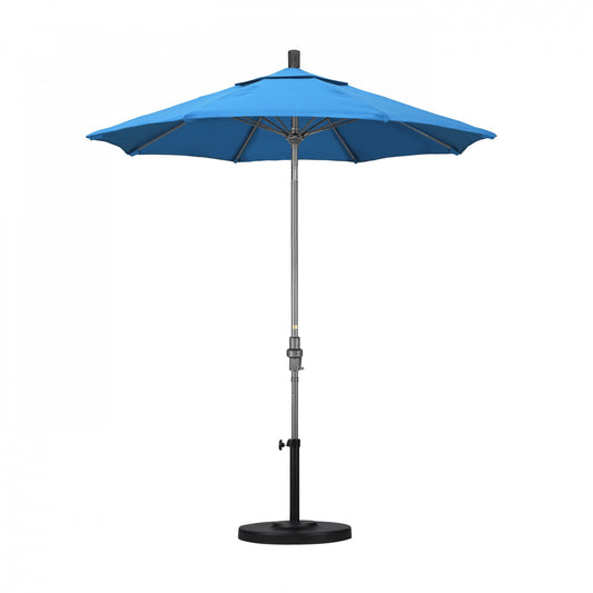 California Umbrella - 7.5' - Patio Umbrella Umbrella - Aluminum Pole - Canvas Cyan - Sunbrella - GSCUF758010-56105