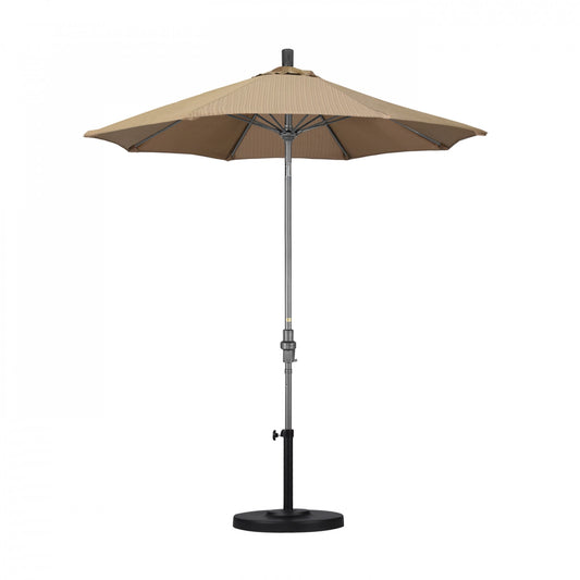 California Umbrella - 7.5' - Patio Umbrella Umbrella - Aluminum Pole - Terrace Sequoia - Olefin - GSCUF758010-FD10