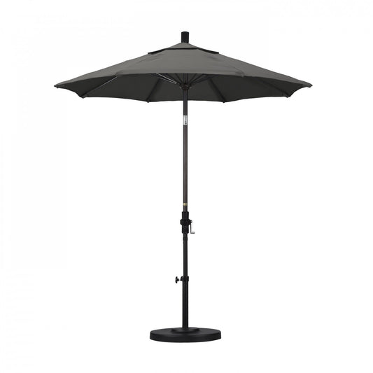 California Umbrella - 7.5' - Patio Umbrella Umbrella - Aluminum Pole - Charcoal - Sunbrella - GSCUF758117-54048