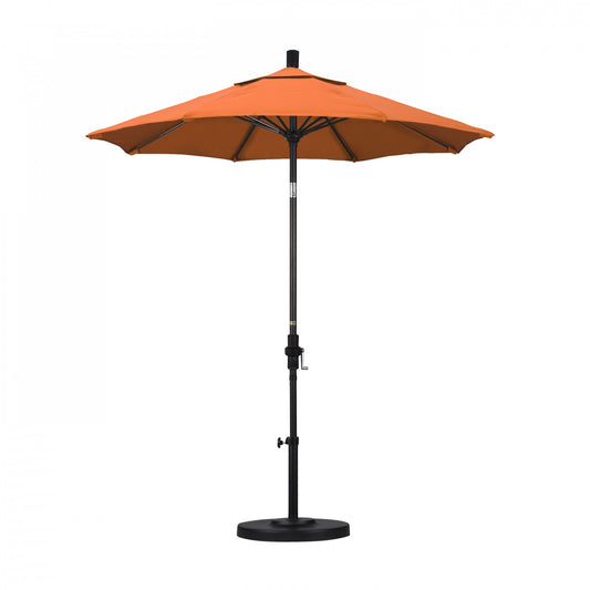 California Umbrella - 7.5' - Patio Umbrella Umbrella - Aluminum Pole - Tangerine - Sunbrella - GSCUF758117-5406