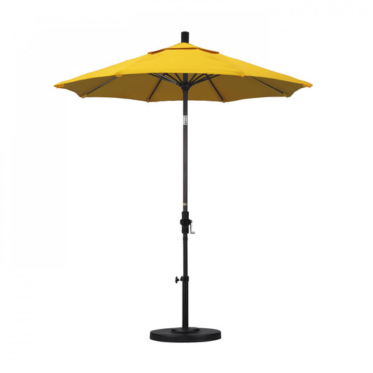 California Umbrella - 7.5' - Patio Umbrella Umbrella - Aluminum Pole - Sunflower Yellow - Sunbrella - GSCUF758117-5457