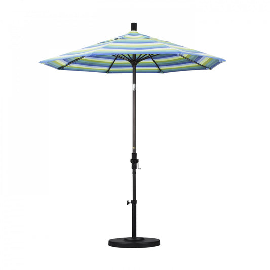 California Umbrella - 7.5' - Patio Umbrella Umbrella - Aluminum Pole - Seville Seaside - Sunbrella - GSCUF758117-5608