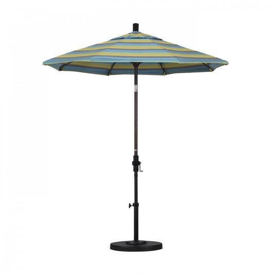 California Umbrella - 7.5' - Patio Umbrella Umbrella - Aluminum Pole - Astoria Lagoon - Sunbrella - GSCUF758117-56096
