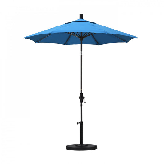 California Umbrella - 7.5' - Patio Umbrella Umbrella - Aluminum Pole - Canvas Cyan - Sunbrella - GSCUF758117-56105