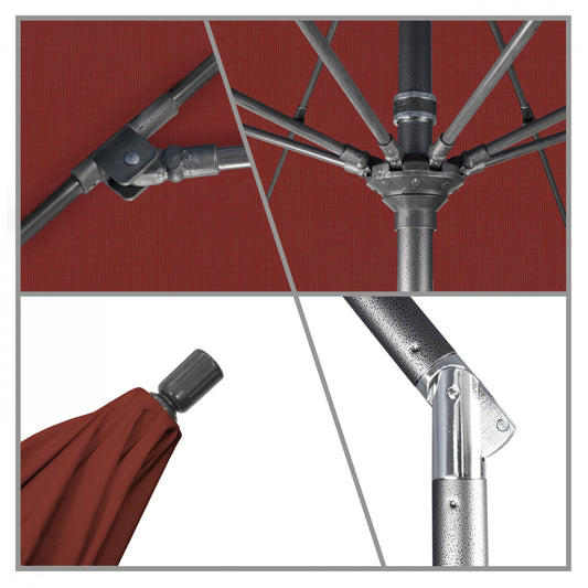 California Umbrella - 9' - Patio Umbrella Umbrella - Aluminum Pole - Henna - Sunbrella - GSCUF908010-5407