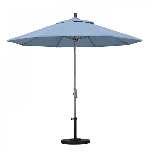 California Umbrella - 9' - Patio Umbrella Umbrella - Aluminum Pole - Air Blue - Sunbrella - GSCUF908010-5410