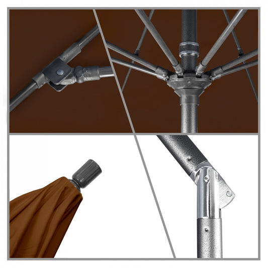 California Umbrella - 9' - Patio Umbrella Umbrella - Aluminum Pole - Bay Brown - Sunbrella - GSCUF908010-5432
