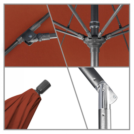 California Umbrella - 9' - Patio Umbrella Umbrella - Aluminum Pole - Terracotta - Sunbrella - GSCUF908010-5440
