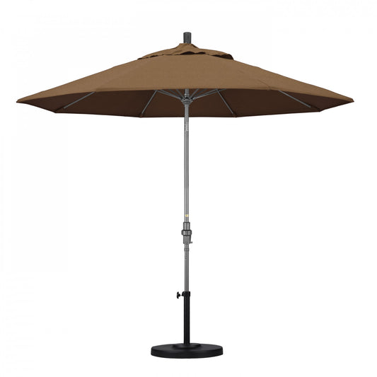 California Umbrella - 9' - Patio Umbrella Umbrella - Aluminum Pole - Teak - Sunbrella - GSCUF908010-5488