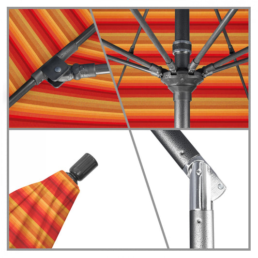California Umbrella - 9' - Patio Umbrella Umbrella - Aluminum Pole - Astoria Sunset - Sunbrella - GSCUF908010-56095
