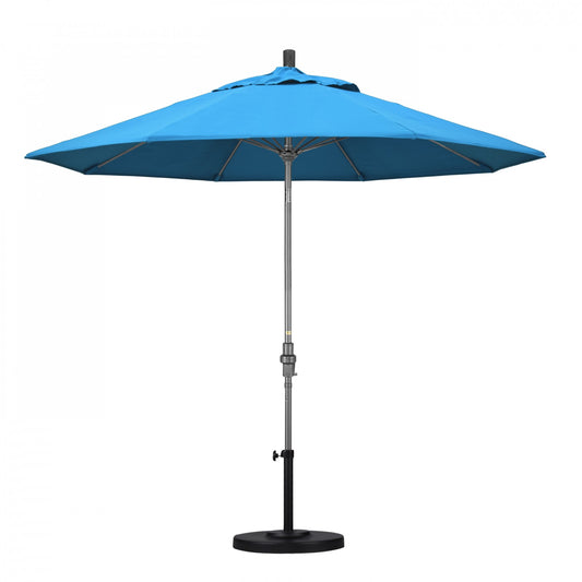 California Umbrella - 9' - Patio Umbrella Umbrella - Aluminum Pole - Canvas Cyan - Sunbrella - GSCUF908010-56105