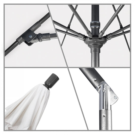 California Umbrella - 9' - Patio Umbrella Umbrella - Aluminum Pole - White - Olefin - GSCUF908010-F04