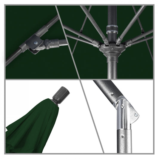 California Umbrella - 9' - Patio Umbrella Umbrella - Aluminum Pole - Hunter Green - Olefin - GSCUF908010-F08