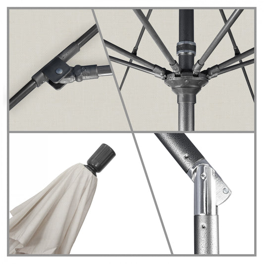 California Umbrella - 9' - Patio Umbrella Umbrella - Aluminum Pole - Woven Granite - Olefin - GSCUF908010-F77