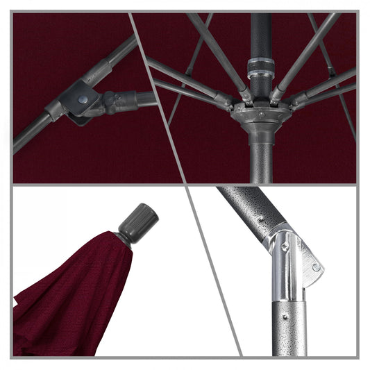 California Umbrella - 9' - Patio Umbrella Umbrella - Aluminum Pole - Burgundy - Pacifica - GSCUF908010-SA36