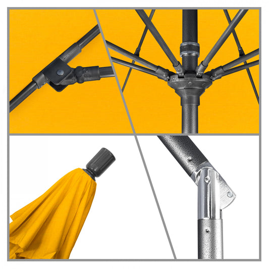 California Umbrella - 9' - Patio Umbrella Umbrella - Aluminum Pole - Yellow - Pacifica - GSCUF908010-SA57