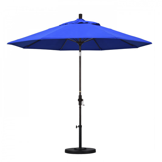 California Umbrella - 9' - Patio Umbrella Umbrella - Aluminum Pole - Pacific Blue - Sunbrella - GSCUF908117-5401