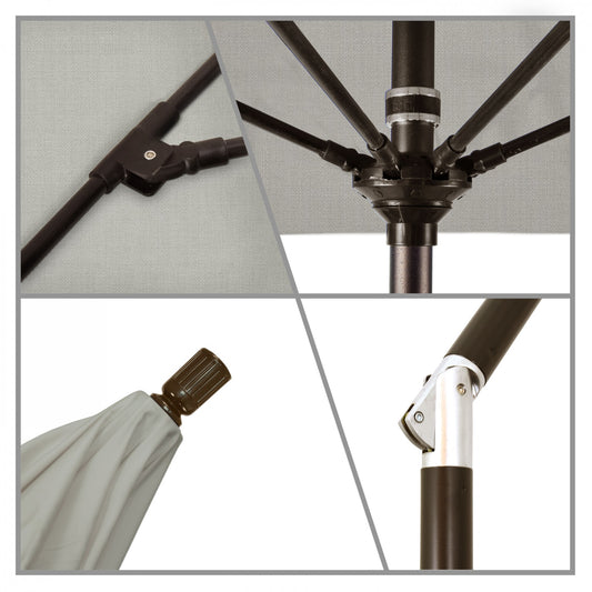 California Umbrella - 9' - Patio Umbrella Umbrella - Aluminum Pole - Granite - Sunbrella - GSCUF908117-5402