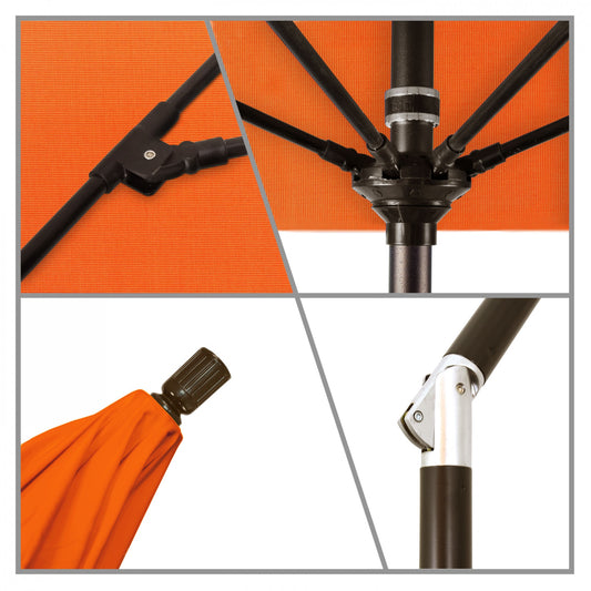 California Umbrella - 9' - Patio Umbrella Umbrella - Aluminum Pole - Tangerine - Sunbrella - GSCUF908117-5406