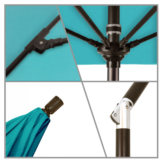 California Umbrella - 9' - Patio Umbrella Umbrella - Aluminum Pole - Aruba - Sunbrella - GSCUF908117-5416