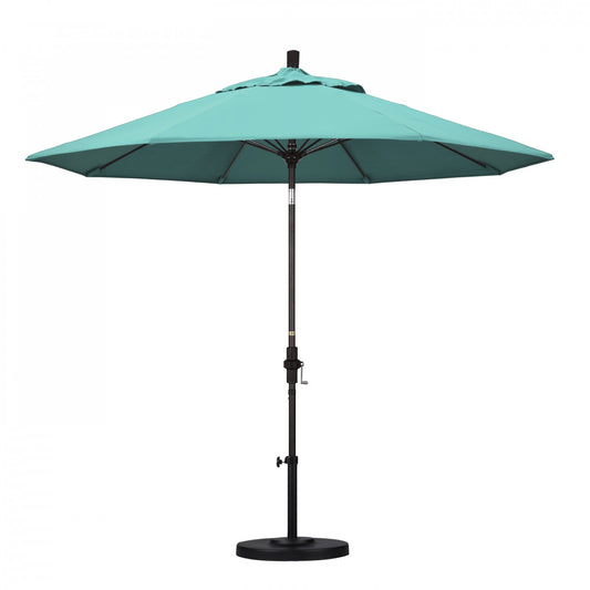 California Umbrella - 9' - Patio Umbrella Umbrella - Aluminum Pole - Aruba - Sunbrella - GSCUF908117-5416