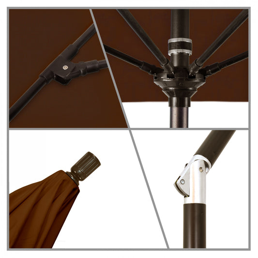 California Umbrella - 9' - Patio Umbrella Umbrella - Aluminum Pole - Bay Brown - Sunbrella - GSCUF908117-5432