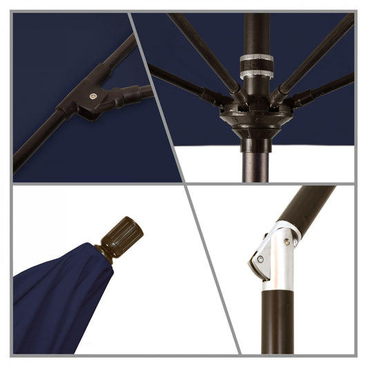 California Umbrella - 9' - Patio Umbrella Umbrella - Aluminum Pole - Navy - Sunbrella - GSCUF908117-5439