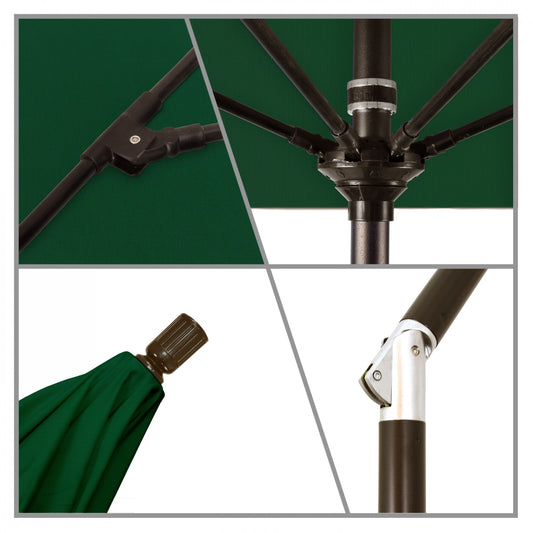 California Umbrella - 9' - Patio Umbrella Umbrella - Aluminum Pole - Forest Green - Sunbrella - GSCUF908117-5446