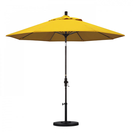 California Umbrella - 9' - Patio Umbrella Umbrella - Aluminum Pole - Sunflower Yellow - Sunbrella - GSCUF908117-5457