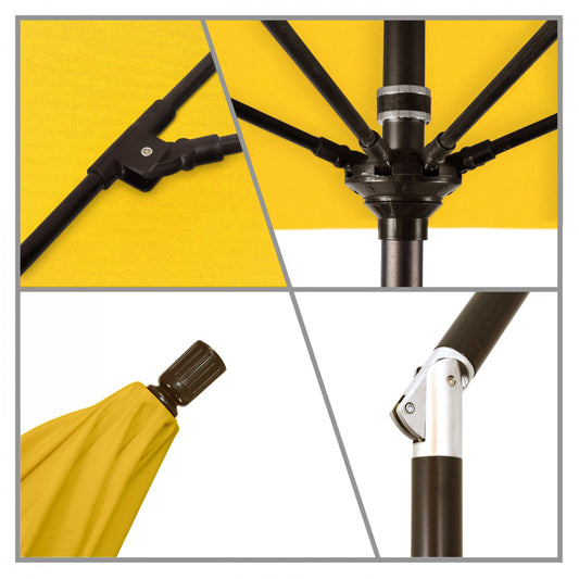 California Umbrella - 9' - Patio Umbrella Umbrella - Aluminum Pole - Sunflower Yellow - Sunbrella - GSCUF908117-5457