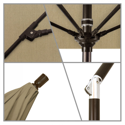 California Umbrella - 9' - Patio Umbrella Umbrella - Aluminum Pole - Heather Beige - Sunbrella - GSCUF908117-5476