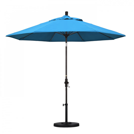 California Umbrella - 9' - Patio Umbrella Umbrella - Aluminum Pole - Canvas Cyan - Sunbrella - GSCUF908117-56105