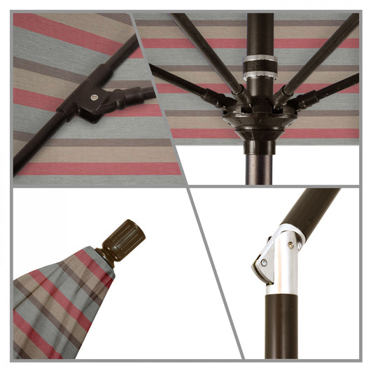 California Umbrella - 9' - Patio Umbrella Umbrella - Aluminum Pole - Gateway Blush - Sunbrella - GSCUF908117-58038