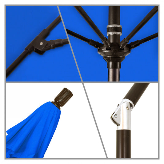 California Umbrella - 9' - Patio Umbrella Umbrella - Aluminum Pole - Royal Blue - Olefin - GSCUF908117-F03