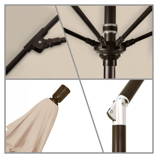 California Umbrella - 9' - Patio Umbrella Umbrella - Aluminum Pole - Beige - Olefin - GSCUF908117-F22