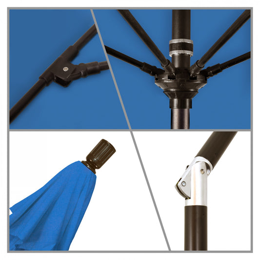 California Umbrella - 9' - Patio Umbrella Umbrella - Aluminum Pole - Frost Blue - Olefin - GSCUF908117-F26