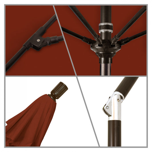 California Umbrella - 9' - Patio Umbrella Umbrella - Aluminum Pole - Terracotta - Olefin - GSCUF908117-F69