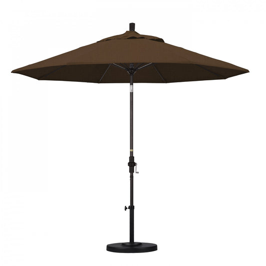 California Umbrella - 9' - Patio Umbrella Umbrella - Aluminum Pole - Teak - Olefin - GSCUF908117-F71