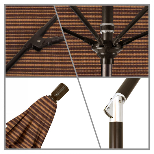 California Umbrella - 9' - Patio Umbrella Umbrella - Aluminum Pole - Terrace Sequoia - Olefin - GSCUF908117-FD10