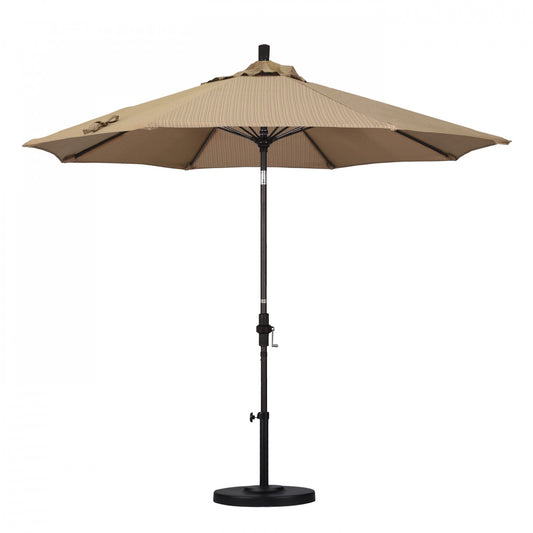 California Umbrella - 9' - Patio Umbrella Umbrella - Aluminum Pole - Terrace Sequoia - Olefin - GSCUF908117-FD10