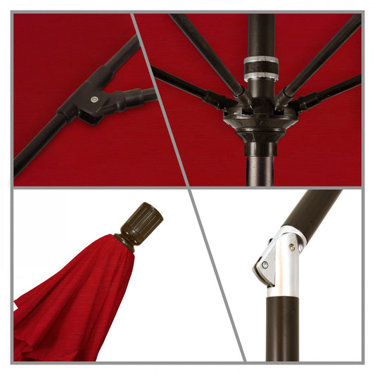 California Umbrella - 9' - Patio Umbrella Umbrella - Aluminum Pole - Red - Pacifica - GSCUF908117-SA03