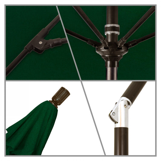 California Umbrella - 9' - Patio Umbrella Umbrella - Aluminum Pole - Hunter Green - Pacifica - GSCUF908117-SA46