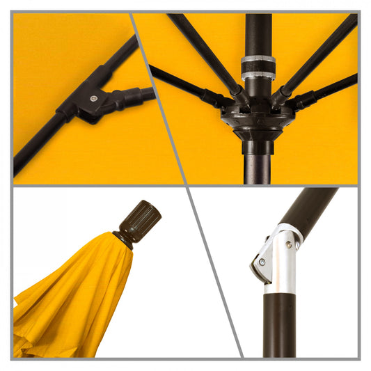California Umbrella - 9' - Patio Umbrella Umbrella - Aluminum Pole - Yellow - Pacifica - GSCUF908117-SA57
