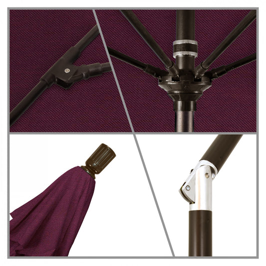 California Umbrella - 9' - Patio Umbrella Umbrella - Aluminum Pole - Purple - Pacifica - GSCUF908117-SA65
