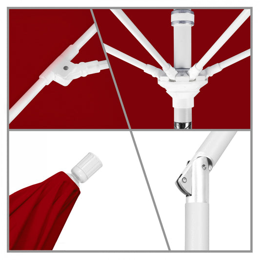 California Umbrella - 9' - Patio Umbrella Umbrella - Aluminum Pole - Jockey Red - Sunbrella - GSCUF908170-5403