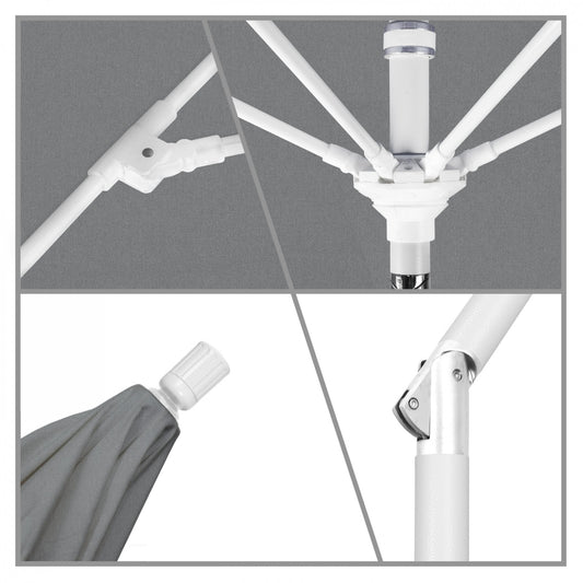 California Umbrella - 9' - Patio Umbrella Umbrella - Aluminum Pole - Charcoal - Sunbrella - GSCUF908170-54048