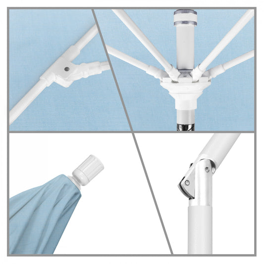 California Umbrella - 9' - Patio Umbrella Umbrella - Aluminum Pole - Air Blue - Sunbrella - GSCUF908170-5410