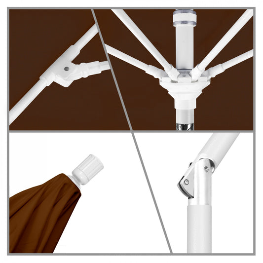 California Umbrella - 9' - Patio Umbrella Umbrella - Aluminum Pole - Bay Brown - Sunbrella - GSCUF908170-5432